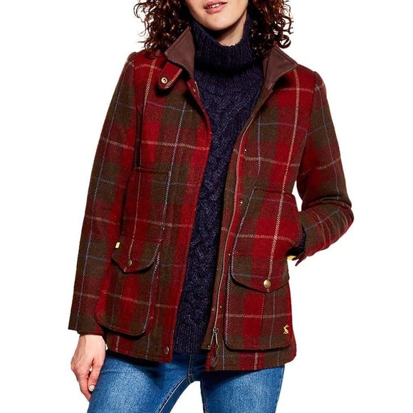 Joules Jackets & Blazers - Joules Plaid Wool Fieldcoat Jacket British Tartan